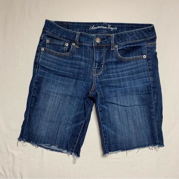 American Eagle Outfitters AEO Jean Shorts Women’s 10 Distressed Ripped Denim - Picture 1 of 5